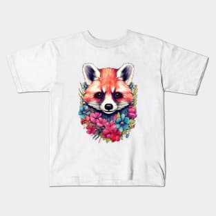 Flowery Fox Kids T-Shirt